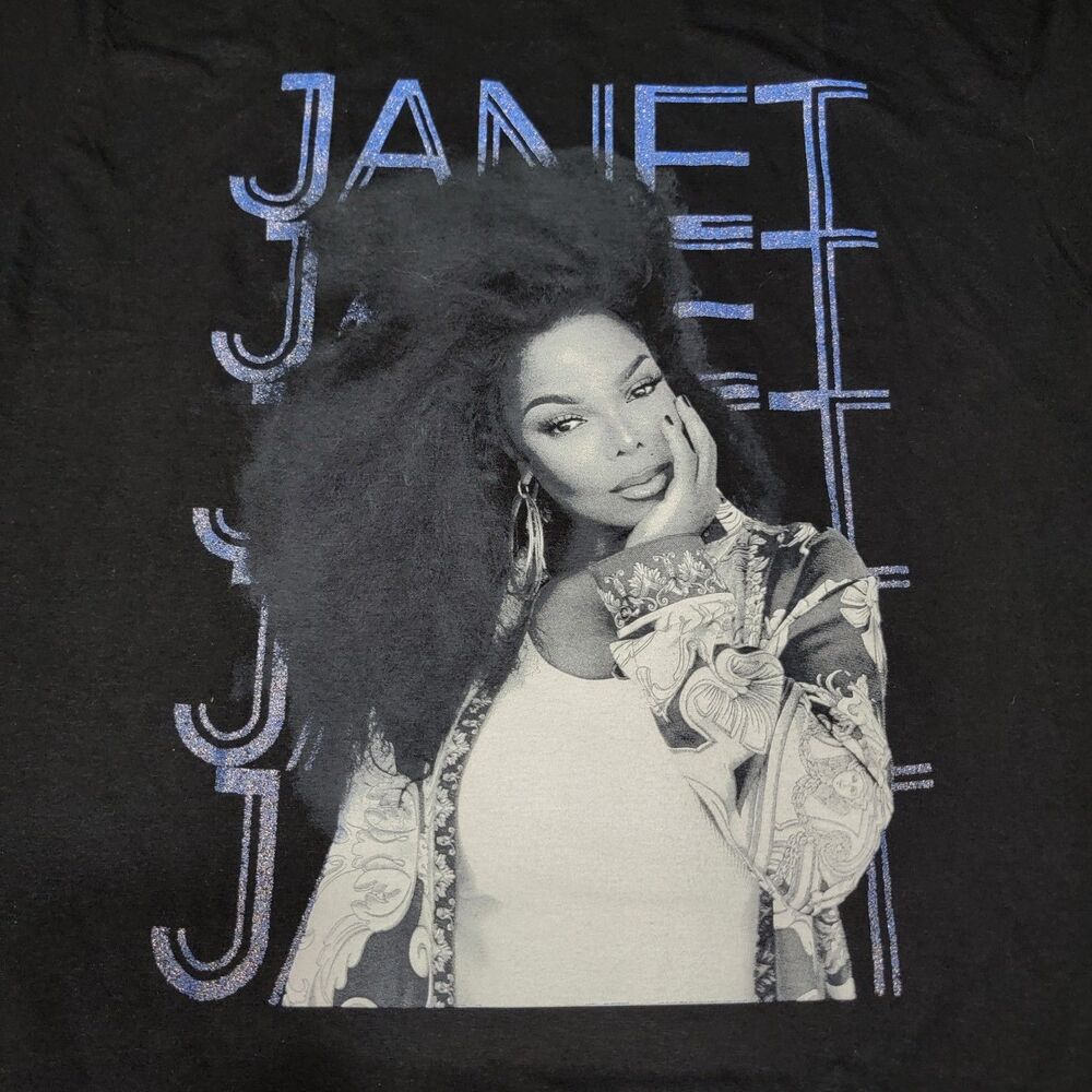 Janet Jackson SS Black Unisex Tee "Together Again 2023 Tour" - Size Large